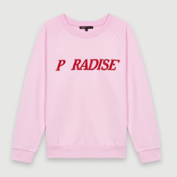 Maje Pink Paradise Sweatshirt Size 1/XS/0 - Picture 1 of 5